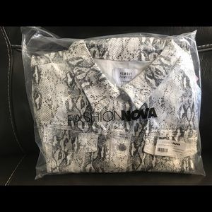 Snake skin jean jacket